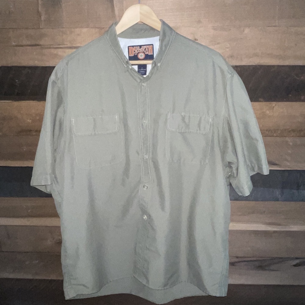 Duluth Trading Co Green Button-Up Shirt Size Mens Large Tradesman